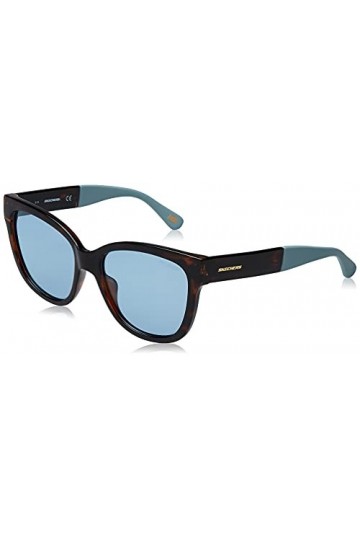 Skechers SE6120 Lunettes de Soleil, Marron/Aigue-Marine, Taille Unique Femme