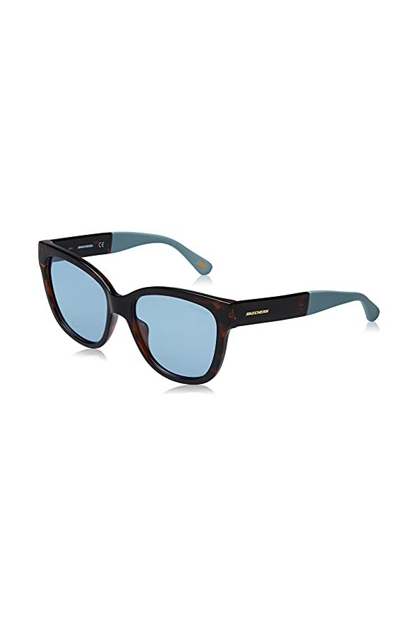 Skechers SE6120 Lunettes de Soleil, Marron/Aigue-Marine, Taille Unique Femme