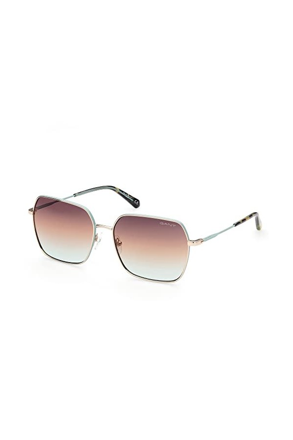 Gant, Lunettes de soleil GA8083 forme géométrique or couleur verres marron dégradé, or