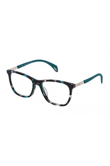 Police VPL630530AE8 Lunettes de Soleil, Turquoise Havana+Turquoise, 53/16/140 Femme