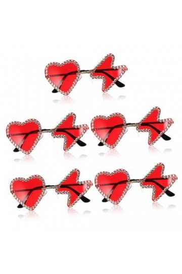 TENDYCOCO 5 Paires Lunettes De Soleil Hip-hop Lunettes De Fête Sans Monture Lunettes De Fête De Nouveauté Lunettes De Soleil 