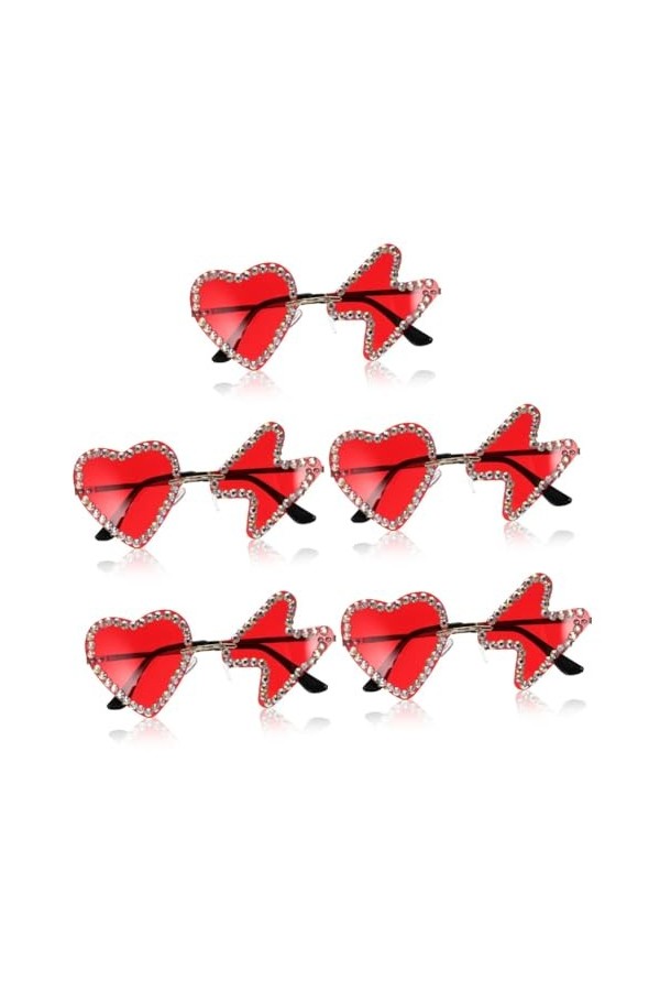 TENDYCOCO 5 Paires Lunettes De Soleil Hip-hop Lunettes De Fête Sans Monture Lunettes De Fête De Nouveauté Lunettes De Soleil 