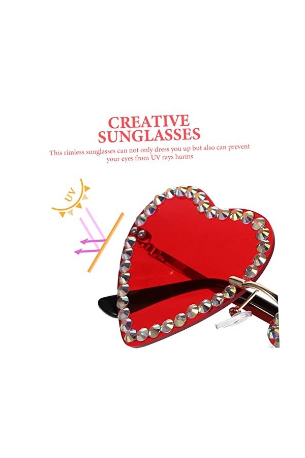 TENDYCOCO 5 Paires Lunettes De Soleil Hip-hop Lunettes De Fête Sans Monture Lunettes De Fête De Nouveauté Lunettes De Soleil 