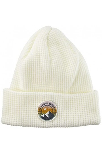 Volcom Waffle Patch Beanie Béret, Blanc, S Femme