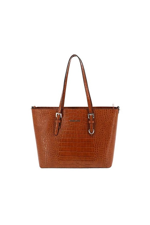 Sac femme Porté à main Epaule - Sac de cours format A4 Croco - Grande cabas Fourre-tout Taille XL - Sac de Ville Shopping - S