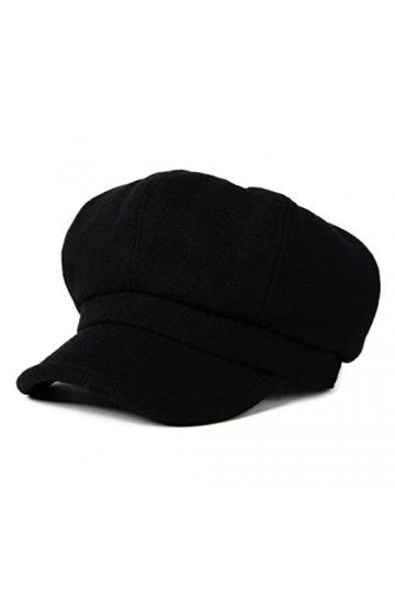 Comhats Casquette pour femme avec visière 8 panneaux, 67145_Schwarz BaumwolleFüllungFutter , Taille M