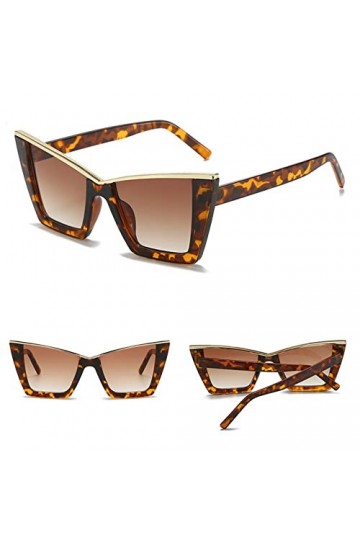 HPIRME Lunettes de soleil yeux de chat femmes lunettes de soleil surdimensionnées pour femme en lunettes de soleil dégradées 