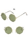 XINGYU Octagon Lunettes de Soleil pour Femmes Rond Miroir rétro Ovale Petites Lunettes de Soleil Jaune Bleu Femmes Vert