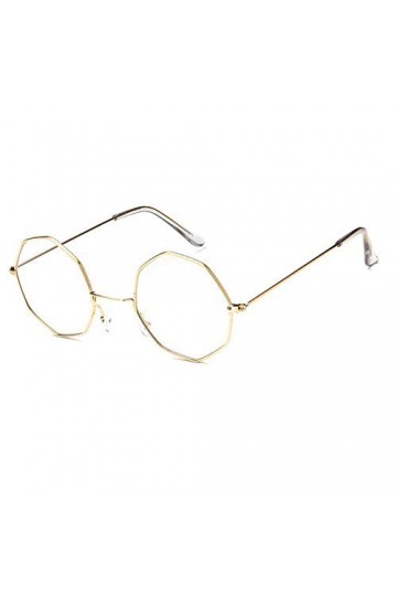 XINGYU Octagon Lunettes de Soleil pour Femmes Rond Miroir rétro Ovale Petites Lunettes de Soleil Jaune Bleu Femmes Beige