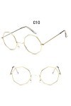 XINGYU Octagon Lunettes de Soleil pour Femmes Rond Miroir rétro Ovale Petites Lunettes de Soleil Jaune Bleu Femmes Beige