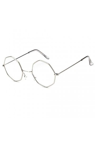 XINGYU Octagon Lunettes de Soleil pour Femmes Rond Miroir rétro Ovale Petites Lunettes de Soleil Jaune Bleu Femmes Argent