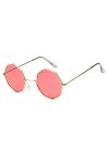 XINGYU Octagon Lunettes de Soleil pour Femmes Rond Miroir rétro Ovale Petites Lunettes de Soleil Jaune Bleu Femmes Rouge