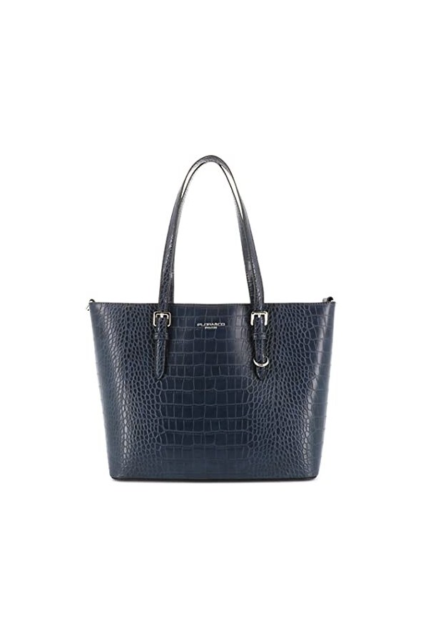 Sac femme Porté à main Epaule - Sac de cours format A4 Croco - Grande cabas Fourre-tout Taille XL - Sac de Ville Shopping - S