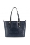 Sac femme Porté à main Epaule - Sac de cours format A4 Croco - Grande cabas Fourre-tout Taille XL - Sac de Ville Shopping - S