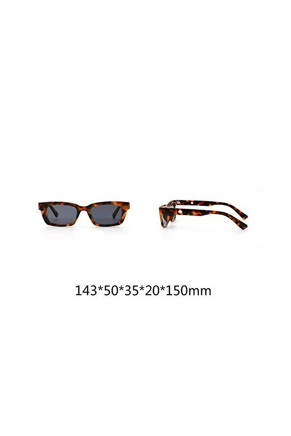 SENFEISM Lunettes de soleil rectangulaires tendance pour femme - Style rétro - Style œil de chat - Style décontracté