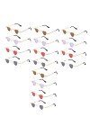 TOYANDONA 16 Pièces Lunettes De Soleil Coeur Enterrement De Vie De Jeune Fille Célibataire Lunettes Sans Monture En Métal Fêt