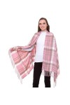 Accessoire Top Tendance Pashmina Châle Echarpe Etole Cachemire Femme à Carreaux Soyeux et Doux 198cm x 90cm +20 Couleurs r