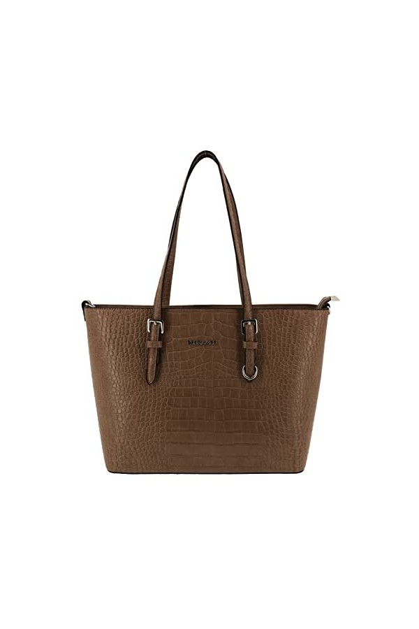 Sac femme Porté à main Epaule - Sac de cours format A4 Croco - Grande cabas Fourre-tout Taille XL - Sac de Ville Shopping - S
