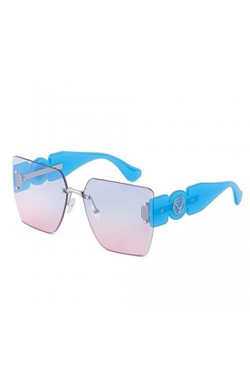 MUTYNE Lunettes de soleil carrées sans monture surdimensionnées Femmes Hommes Lunettes de soleil sans cadre pour dames Lunett