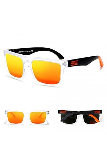 Joyas 24 Lunettes de soleil polarisées avec étui et chiffon pour femme et homme - Orange -