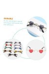 Toyvian 16 Pièces Lunettes De Soleil Coeur Enterrement De Vie De Jeune Fille Lunettes Rétro Lunettes De Forme Sans Monture Lu