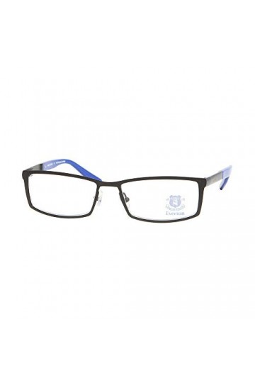Everton FC Metal Montures de Lunettes sur Ordonnance, Black & Blue/Clear, 56Mm Mixte Adulte