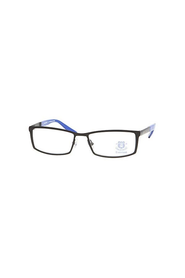 Everton FC Metal Montures de Lunettes sur Ordonnance, Black & Blue/Clear, 56Mm Mixte Adulte
