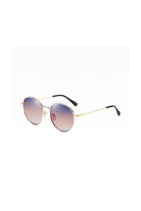 Lunettes De Soleil Lunettes De Soleil Nouvelles Lunettes De Soleil Polarisées Pour Femmes Mode Violet Cadre Rond Lunettes De 