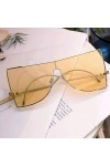 YIERJIU Lunettes Vintage Lunettes de Soleil surdimensionnées Femmes métal Lunettes de Soleil carrées pour Hommes Femme Vapeur