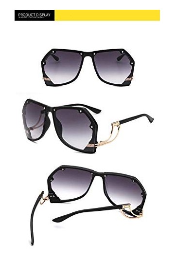 XINGYU Lunettes de Soleil polygonales de Mode Femmes Bleu Rose Rétro Dégradé Océan Teinte Couleur Lentille Unique Cadre en Mé