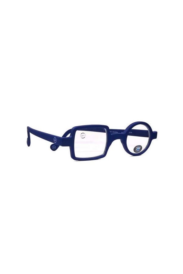Aptica - Lunettes de lecture anti-lumière Bleue LOUPES POP ART ROY Bleu avec branches Flexibles MIXTE livré avec étui souple 