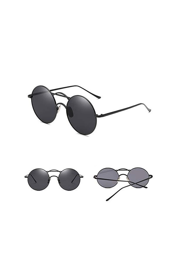 ChengBeautiful Lunettes De Soleil Vintage Anti-UV des Femmes des Hommes Cercle Ronde Lunettes lentilles claires Lunettes de S