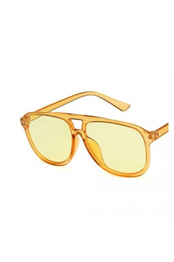 Lunettes de Soleil ovales surdimensionnées for Femmes Color : Yellow 