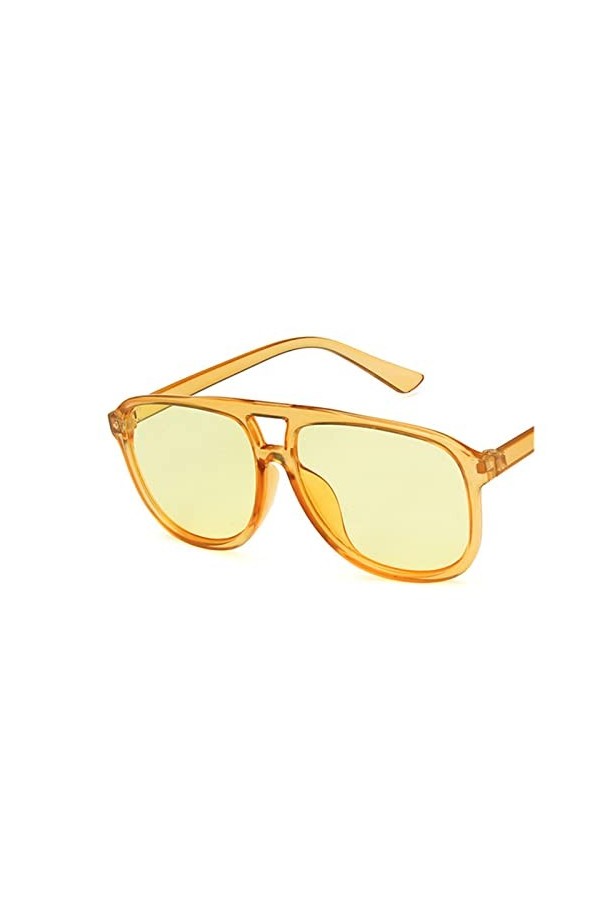 Lunettes de Soleil ovales surdimensionnées for Femmes Color : Yellow 