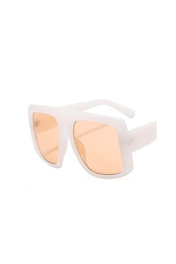 Lunettes de soleil surdimensionnées à grand cadre Marque de luxe for femmes grandes lunettes de soleil à dessus plat Lunettes