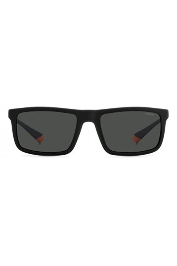 Polaroid PLD 2134/S Lunettes de Soleil, Noir/Orange/Gris, 56 cm Mixte