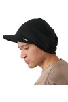 Bonnet Visière Homme Casquette Femme - Chapeau Soleil Chimio Souple en Lin Léger Beanie Tombant Ete Rose