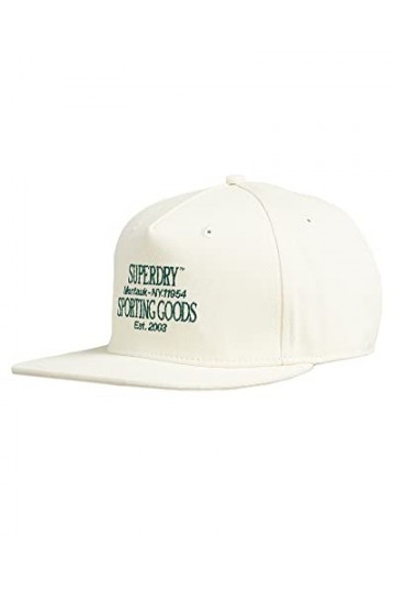 Superdry Gorra de béisbol Béret, Riz Blanc, Taille Unique Femme
