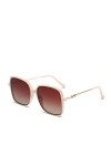 HCHES Femme Lunettes polarisées Luxe Mode Carré Surdimensionné Grand Cadre Lunettes de Soleil Dames Lunette De Soleil Femme, 