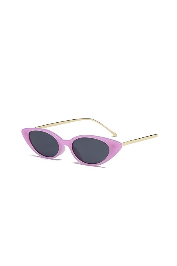 IIGOCG Dames Cat Eye Lunettes de Soleil Femmes Mode Petit Cadre Lunettes de Soleil for Femme Tendance Glasees UV400 Color : 