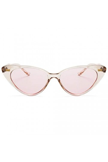 hmjsmj Lunettes de soleil à ossature de thé rose océan, bronzage à lœil de chat, lunettes de soleil à petit visage pour femm