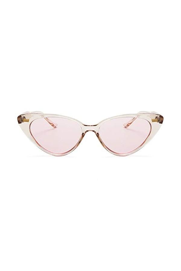 hmjsmj Lunettes de soleil à ossature de thé rose océan, bronzage à lœil de chat, lunettes de soleil à petit visage pour femm