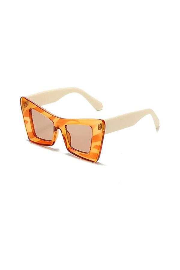 LOMDEM Lunettes de soleil femme lunettes carrées UV400 Color : 1, Size : One Size 