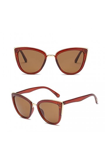 YINROM Lunettes de Soleil for Le Style rétro des Femmes Color : Tea 