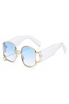 LOMDEM Petit Rectangle Punk lunettes de soleil femmes Vintage métal anneau décoration hommes lunettes de soleil nuances UV400