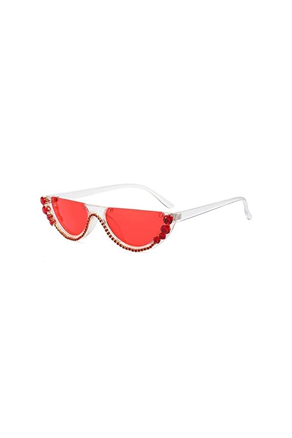 IIGOCG Lunettes de Soleil Fashion Diamond Cat Eye for Femmes Color : As Shows, Size : C4 