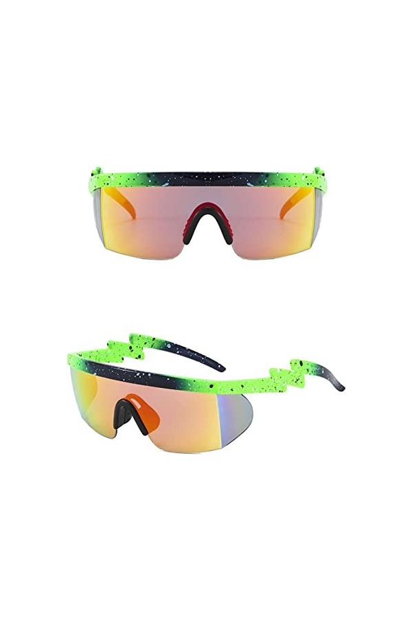 JINGC HENMA Lunettes de Soleil à la Vague de Mode,Femmes Vélo Verres Vague Shades for Hommes Femmes Lunettes de griffonnage U