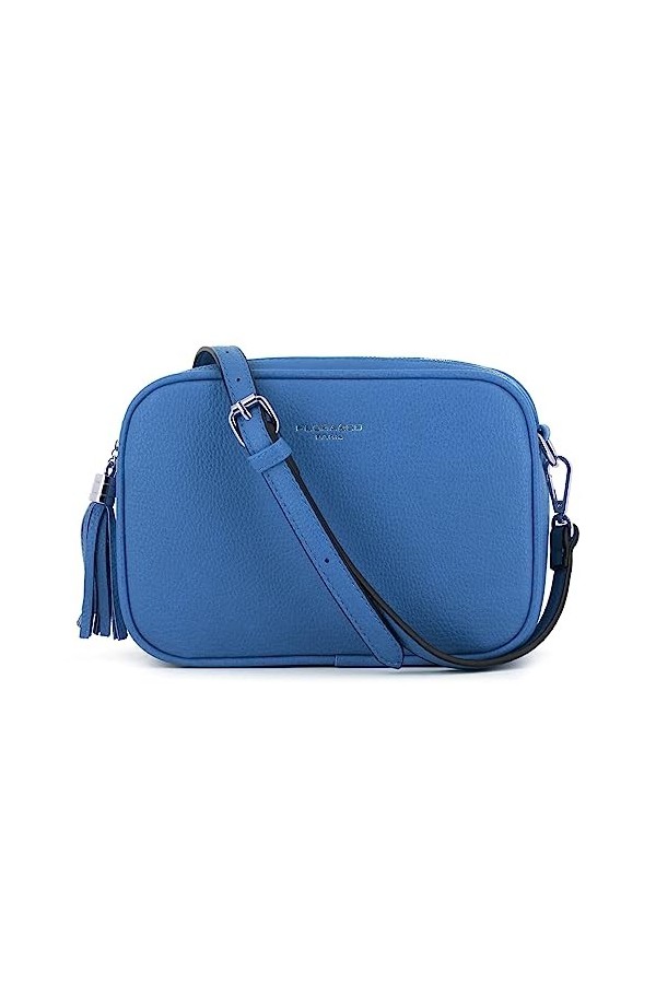 flora & co - Sac Caméra Bandoulière Femme Double Zip Frange - Sacoche Porté Epaule Croisé Forme Rectangle - Besace Ville Four