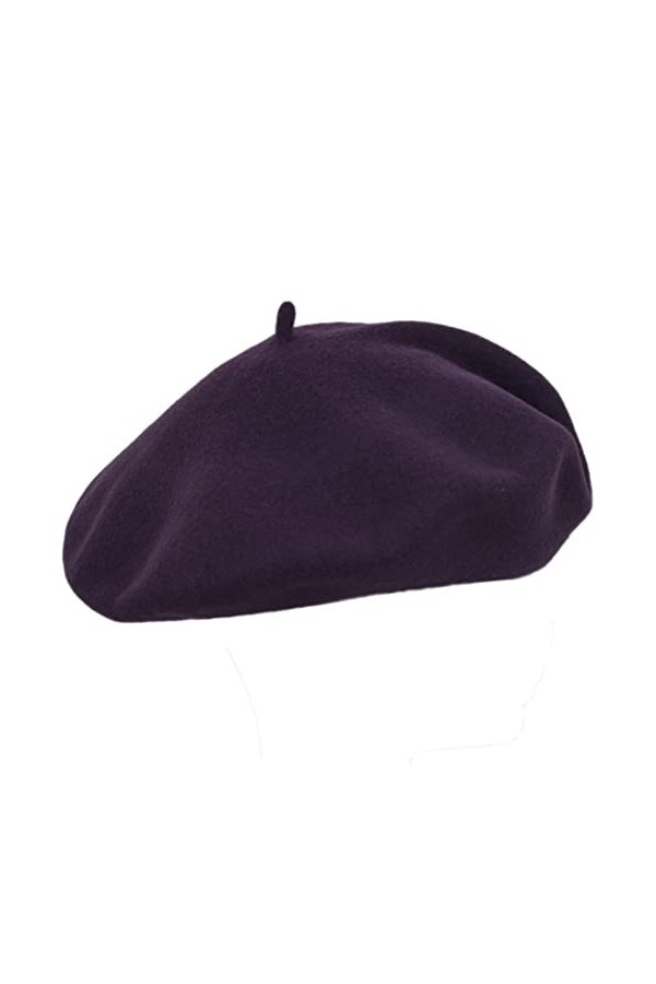 MELEGARI Bonnet Basque Femme | 100% Laine | Roma Beret | Made in Italy, Gris 61, Taille Unique