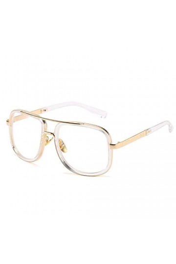 SMANNI Grand Cadre Lunettes de Soleil Hommes Femmes Mode carré métal Lunettes de Soleil en Plein air Plage pêche Conduite Lun